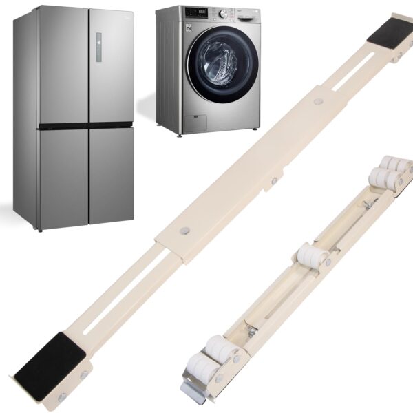 iLauke Appliance Rollers Adjustable Sliders Washing Machine Feet White