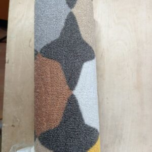 Monaco Style, Non-slip Floor Rug - Gold Oval Pattern