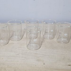 Academy Set of 6 Heat Resistant Scientific Glass beakers - 100ml