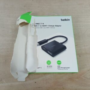 Belkin USB-C to HDMI Adapter + Charging (4K UHD Video Support, Power Passthro...