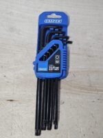 Draper 33748 Extra Long Torx/Tx-Star Allen Key Set, 9 Pieces