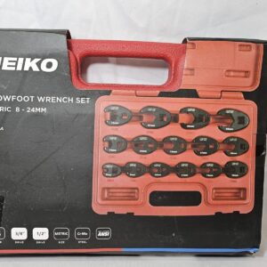 (missing 8mm) NEIKO 03324A Crowfoot Wrench Set 1/2" and 3/8€ Drive, Metric C...